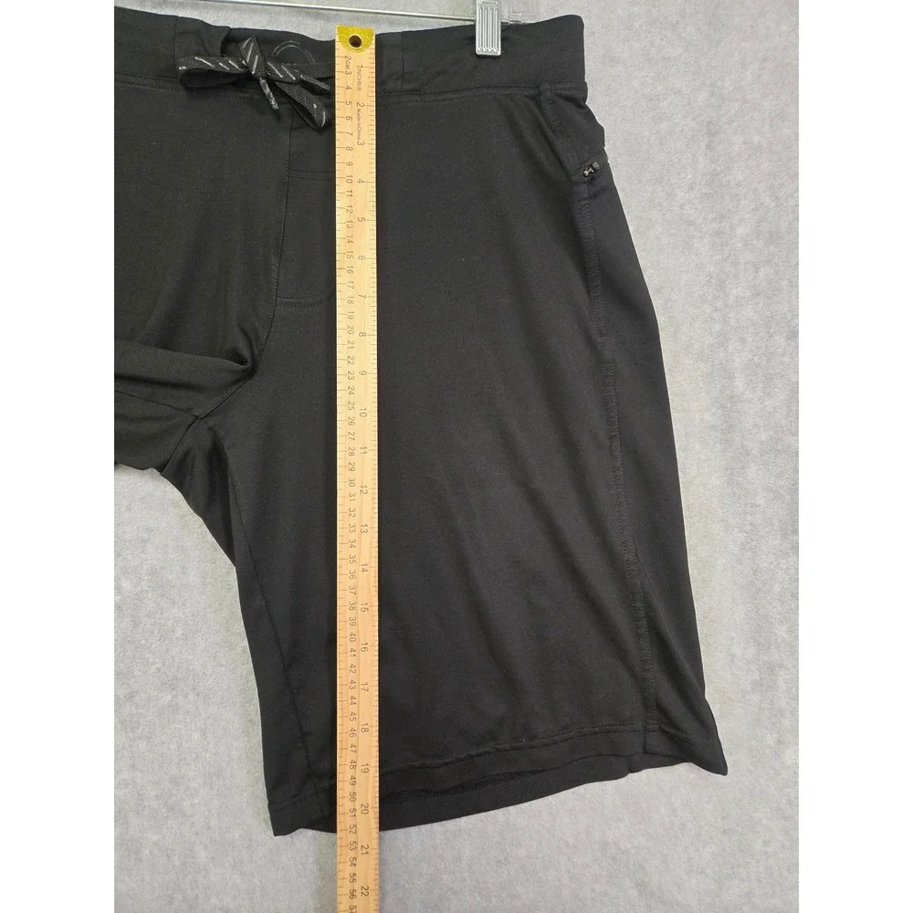 Hylete Mens M Black Training Shorts CrossFit Gym Performance Zip Pockets